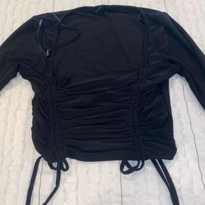 Forever 21 Black Long Sleeve Crop top